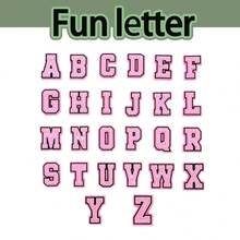 26/104 Peças Série de Letras Multicoloridas Encantos de Sapato, Adequado para Sandálias e Chinelos, Decoração de Sapato em PVC, Unissex, Natal, Aniversário, Presentes de Festa