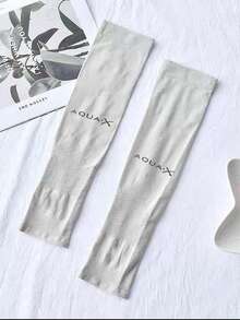 1 Pair Straight Over-Elbow Sleeve Cuffs, Suitable For Daily Wear - Grey - View 2