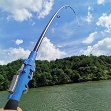 1 buc Undiță de Pescuit Automată, Undiță de Mare, Undiță de Pescuit cu Arc - Fără Mulinetă, Undiță Telescopică cu Mâner EVA Confortabil, Inele din Oțel Inoxidabil, Corp de Undiță din Fibră de Sticlă, Potrivită pentru Pescuitul de Biban și Păstrăv