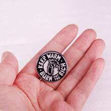 Keep Warm Burn Rich Brooch - Black - View 5