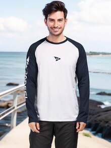 RODEEL 男士高性能插肩长袖钓鱼衬衫轻质防晒T恤凉爽感觉适合户外活动