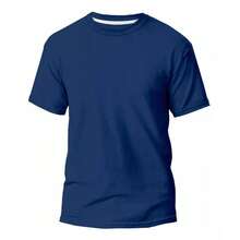 KIT 3 Basic Plain Men's T-Shirts 100% Cotton 30.1 - Trắng + Đen + Xanh Navy - Xem 2