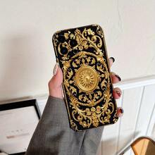 Suitable For IPhone17Pro Max 16 15 14 13 1211 Pro Max Gold Totem Design Pattern Mobile Phone Case, Beautiful, Give Boyfriend And Girlfriend Gifts. - 黑色 - 查看 3