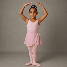 Bodysuit Leotard+Thin Tights And Ballet Skirt Kit - Màu Hồng baby - Xem 2