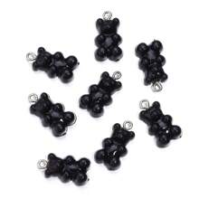 10 piezas de accesorios decorativos de oso de resina de colores múltiples para manualidades DIY
