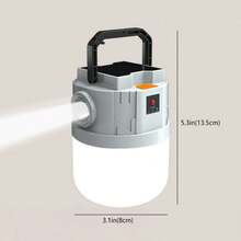 Đèn cắm trại LED năng lượng mặt trời ngoài trời có thể sạc lại bằng USB Đèn lồng di động Đèn khẩn cấp cho BBQ Đi bộ đường dài Chợ đêm, Đèn năng lượng mặt trời ngoài trời - Trăng lạnh - Xem 11