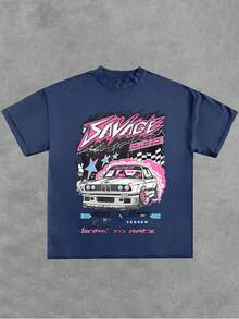 Jeff Gordon Racing T - Shirt, 100% Cotton, 220g - Blue - View 2