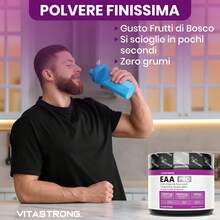 Vitastrong EAA PRO Essential Amino Acids – 9 EAAs With BCAAs, Glutamine, Citrulline, Tyrosine, Lysine, Tryptophan And Methionine, 300g Powder With Red Fruits - 其他 - 查看 7