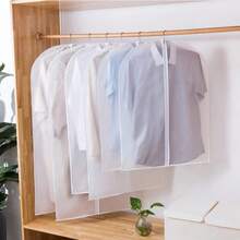 5 Pack Clothes Organizer Dust Cover Protective Cover Against Coat Bag Translucent Suit Cover - Bộ 5 - 60*90 - có khóa kéo - Xem 2