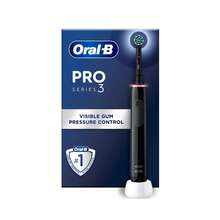 Oral-B Pro 3 3500 Cross Action Black Electric Toothbrush With Travel Case - Black - View 1
