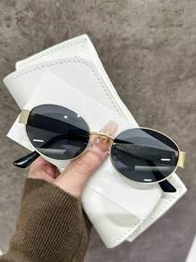 1 Pc Fashionable Elegant Oval Small Frame Miracle Fashion Glasses, Crafted Precisely, Chic & Stylish Suitable For Men & Women, All Seasons Wear