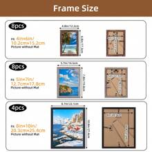 Superlele 10/15/20 Pack Picture Frames Set, Display Picture Frames Collage Wall Decor For Assorted Photos, Different Size(8x10in,  5x7in, 4x6in), For Wall Hanging Or Tabletop Display, Home Decor, Party Decor