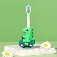 Szczoteczka do zębów z miękkim włosiem w kształcie dinozaura z kreskówek dla dzieci, do czyszczenia zębów, odpowiednia do codziennego użytku dla dzieci