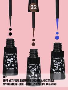 MISSLYN-2PCs Dip Eyeliner Set, Liquid Eyeliner, Long Lasting Eyeliner, Creamy Eyeliner Gel, Waterproof And Sweat-Proof Eyeliner Gel, Matte Eyeliner Gel, Smudge-Proof Eyeliner, Nourishing Eyeliner, High Pigment Eyeliner, Color Liquid Eyeliner, Y2K Eye Shadow, Cosplay, Valentine'S Day, Winter, Y2K Makeup Party, Holiday,Cosplay - #22+#39 - 查看 4