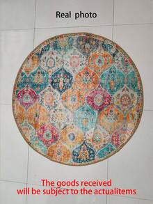 سجادة بوهيمية الطراز قطعة واحدة ، سجادة دائرية ، سجادة لغرفة المعيشة ، سجادة لغرفة النوم ، سجادة صغيرة ، سجاد حمام ، ديكور غرفة / ديكور منزل ، مدخل فاخر ، مدخل خارجي فاخر ، سجاد مدخل المنزل ، سجاد خارجي ، سجاد مطبخ ، مقاوم للاتساخ ، صلب ومقاوم للأتربة ، سهل التنظيف والغسيل