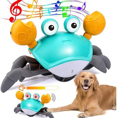 Interactive Crawling Crab Baby Toy, Musical Crab For Infant Tummy Time & Toddler Walking, Fun Birthday Gift For Boys & Girls 3+ Years Old