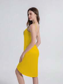 Vestido informal de verano para mujer, estilo cruzado, con tirantes finos, estilo sexy, ¡nuevo!