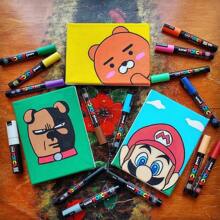 UNI PC-1M PC-3M Feutre Acrylique Marker Pen Poster Graffiti Marker Advertising Pen Waterproof Student Office Supplies Painting Art Pens Back To School