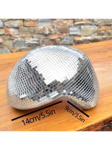 1 quả cầu Disco bạc tan chảy là vật trang trí nhà tuyệt vời, phù hợp cho mọi dịp để tổ chức khiêu vũ, tiệc độc thân, Halloween, Giáng sinh và bố cục cảnh ngày lễ của năm mới. - Bạc - Xem 4