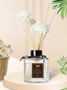 1.69 Ounce Scented Reed Diffuser Set - Rectangular Glass Bottle With Rattan And Aoi K ō Hana For Home, Hotel Fragrance, Indoor And Bathroom - Long-Lasting Air Freshener, Toilet Deodorizer, No Electricity Required