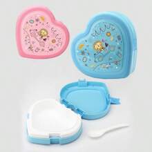 1pc Cartoon Heart-Shaped Plastic Bento Box,School Supplies