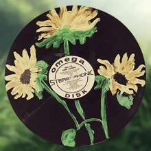 1pc 2D Flat "Music Moments Under The Sunflowers" Vintage Classic 8-Inch Round Metal Sign, Vinyl Record Wreath Metal Wall Decor Art - Perfect For Bars, Cafes, Clubs, Dorms - Ideal Gift, 2D Flat, Fits Room Decor Perfectly (Hole Style Random)