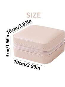 1 便携式珠宝盒带镜子旅行珠宝收纳盒 Ins 风格多功能珠宝盒防氧化大容量珠宝整理盒适用于耳环耳环戒指项链吊坠口红等配饰和美容工具接收情人节礼物送给女性的礼物母亲节礼物化妆旅行洗漱用品整理器必需品礼物收纳拉链配件指甲夏季旅行女士收纳整理器旅行必需品返校 - 彩色 - 查看 11