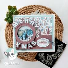 Carbon Steel Cutting Die Mold, Vocabulary & Phrase Stamp Cutting Mold For DIY Paper Card Craft, Suitable For Scrapbooking, Greeting Cards Decoration, Embossing, Home Projects - Silver - View 5