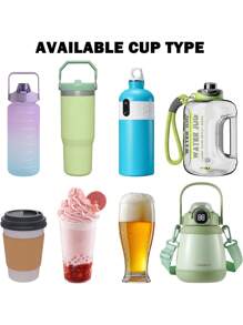 12Pcs Reusable Plastic Straws - Colorful Pink Long Hard Cup Drinking Straws With Flashing Decorations, Compatible With Stanley 30 Oz Cup Tumbler