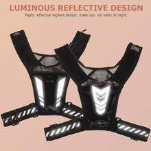 Night Glow Guardian Reflective Vest Bag For Running, Cycling, And Fitness Universal Use, Multi-Pocket Storage For Items, Lightweight And Breathable, Elastic And Comfortable