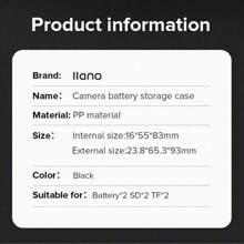 llano Camera Battery Box Professional Waterproof Resistant Memory Card Sd Tf Card Protector Case