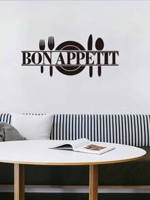 Stickers de cuisine avec motifs de vaisselle et de lettres, stickers, décalcomanies murales, décalcomanies en vinyle pour la décoration de la maison, articles de décoration printanière pour rafraîchir votre maison, autocollants de décoration Rama, cadeaux pour anniversaire et remise de diplôme