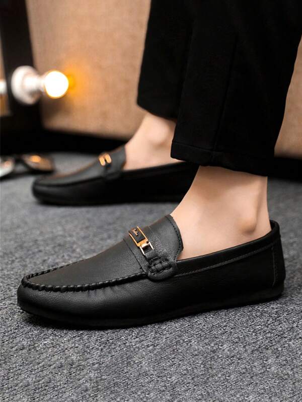 2025 Spring New Men Loafers Classic Fashion Moccasins Comfortable Formal Shoes Slip-On Driving Shoes Versatile Soft Sole Shoes (Shoes Run Small, People With Large Feet Recommend Buying One Size Up)