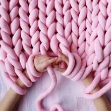 约 250 克超粗纱，粗臂针织纱，特大粗纱，适用于手工 DIY 钩针地毯、宠物毯、枕头、超柔软巨型纱线（纱线缠绕方式随机）