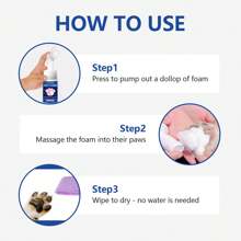 100 ml Nettoyant pour les pattes des chiens et chats - Permet un nettoyage sans eau avec une formule de nettoyage et de nutrition douce, convient aux chiots, chatons et tous les animaux de compagnie comme désodorisant rafraîchissant - Un produit d'hygiène essentiel pour animaux de compagnie hydratant.
