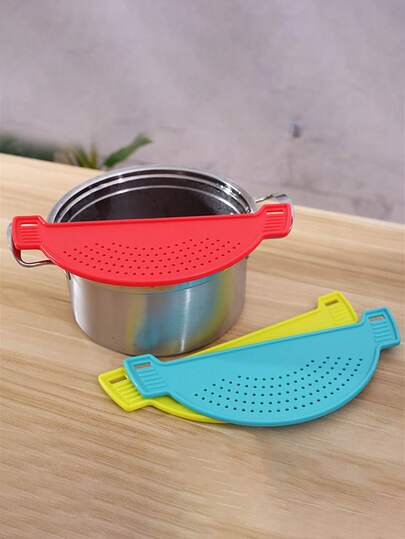 Pan Pot Strainer Plastic Pasta Spaghetti Practical Draining Tool Pot Strainer Pan Drainer For Home Kitchen Easy Draining