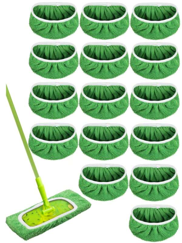 3 Stücke wiederverwendbare Super-Mikrofaser Trocken-Wischbezüge und Nass-Mopp Pads, waschbare Ersatz-Mopp Pads für Bodenreinigung (Mopp nicht enthalten)