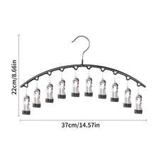 3件套不锈钢晾衣架，10个夹子，节省空间，可挂裤子/衣服，多功能紧身衣物、裤子、牛仔裤、裙子、帽子、围巾、袜子等，3/2/1件装 - 彩色 - 查看 11
