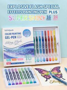 1pc Colorful Journaling Pen Set With 36/54 Color Options, Fine Tip Gel Pens For Art Students, Painting, DIY Planner, Coloring, Marking School Supplies,Back To School