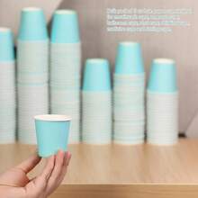 100 Pack 3 Oz Paper Cups,Bathroom Cups, Espresso Cups, Small Paper Cups For Mouthwash, Snacks, Suitable For Family, Party, Picnic(Black) - 藍色 - 查看 6