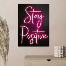 1pc/3pcs Set Modern Energize & Inspire Vibrant Neon Inspirational Posters,Room Decor, Gift For Friends Kits Wall Arts Decor, For Living Room, Bedroom, Office, Bar Wall Decor,Frame,Frameless.
