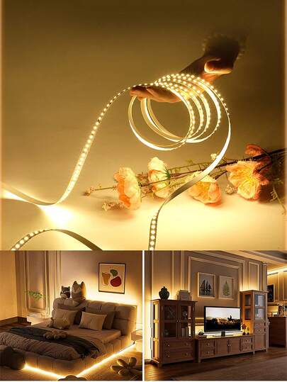 LED燈帶，1米/2米/3米/5米/10米/15米/20米，適用於電視背景裝飾燈，室內照明，桌上燈，鏡子燈，櫥櫃燈