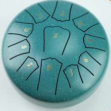 6英寸11音钢舌鼓，D调打击乐器手碟，便携迷你设计，音色清脆，适合打击乐初学者、音乐启蒙、冥想、放松、瑜伽练习。易学空灵鼓，附赠鼓包、鼓槌、乐谱、音符贴纸、指拨 - 彩色 - 查看 3