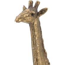 Giraffe Figurine Sculpture, Gold Home Decor Animal Statue Handmade Ornament, 6" X 2" X 11" - Bronze - View 8