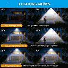 1/2pcs Solar Outdoor Wall Lights,Solar Motion Sensor Lights, Solar Security Light,18650 High Capacity Battery Solar Floodlight,3 Dimming Modes Solar Street Light, LED Solar LightsSuitable For Garden Lights Yards Decor, Outdoor Lights,Decorative Lights Balcony Lights ﻿