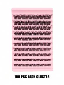 Asiteo Asiteo 100/200pcs D Curl Individual Eyelash Extension Kit With Tweezers, 2 In 1 Bond&Seal And Remover, Reusable Single Eyelashes For Party Stage Festival Eye Makeup