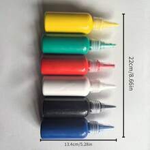 6色丙烯颜料套装，每管2.03盎司。干燥后防水，尖头设计。适用于画布绘画、油画、3D绘画和DIY绘画。返校必备，文具用品。 - 彩色 - 查看 3