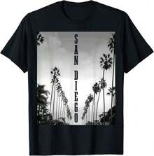 San Diego California West Coast California Usa A T-Shirt Gift For Dad Gift For Brother Gift For Pet Owner - Black - View 1