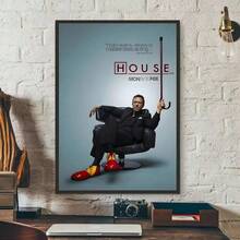 1pc Vintage Classic House MD TV Wall Art Poster Living Room Bar Cafe Bedroom Office Home Decorative Canvas Painting Optional Frame - Multicolor - View 17