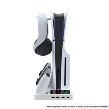 PS5pro/PS5slim Game Console Universal Cooling Fan Base P5 Handle Two-Seat Headset Mount